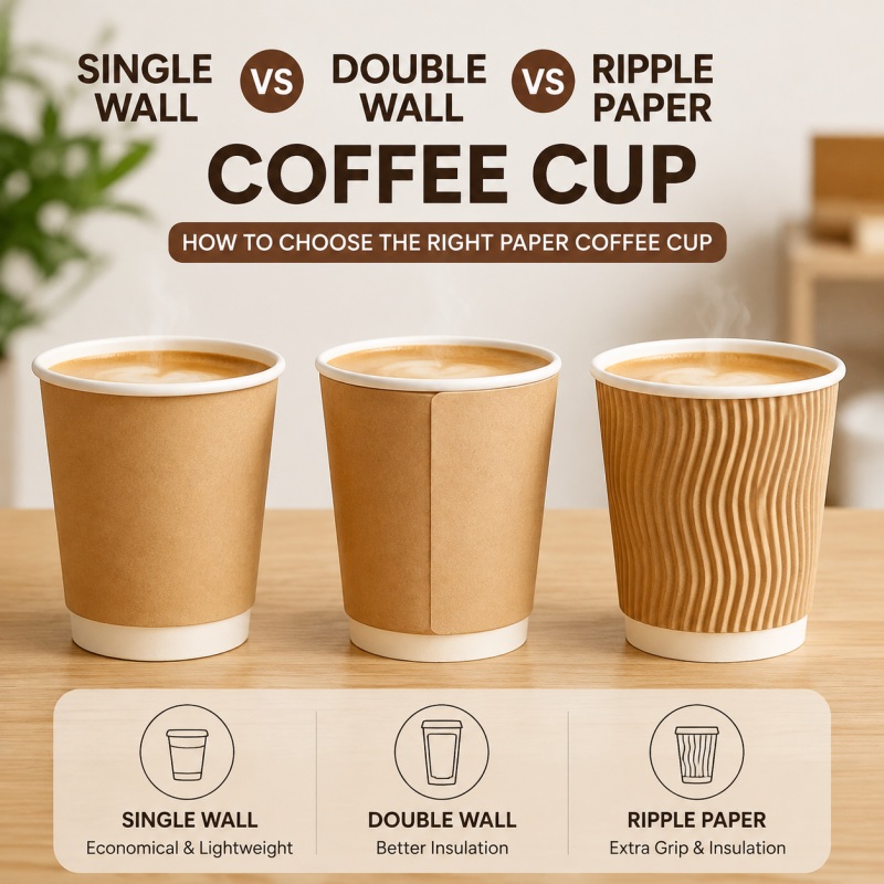 Single Wall vs. Double Wall vs. Ripple Paper Coffee Cup: How to Choose the Right Paper Coffee Cup